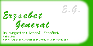 erzsebet general business card