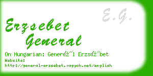 erzsebet general business card